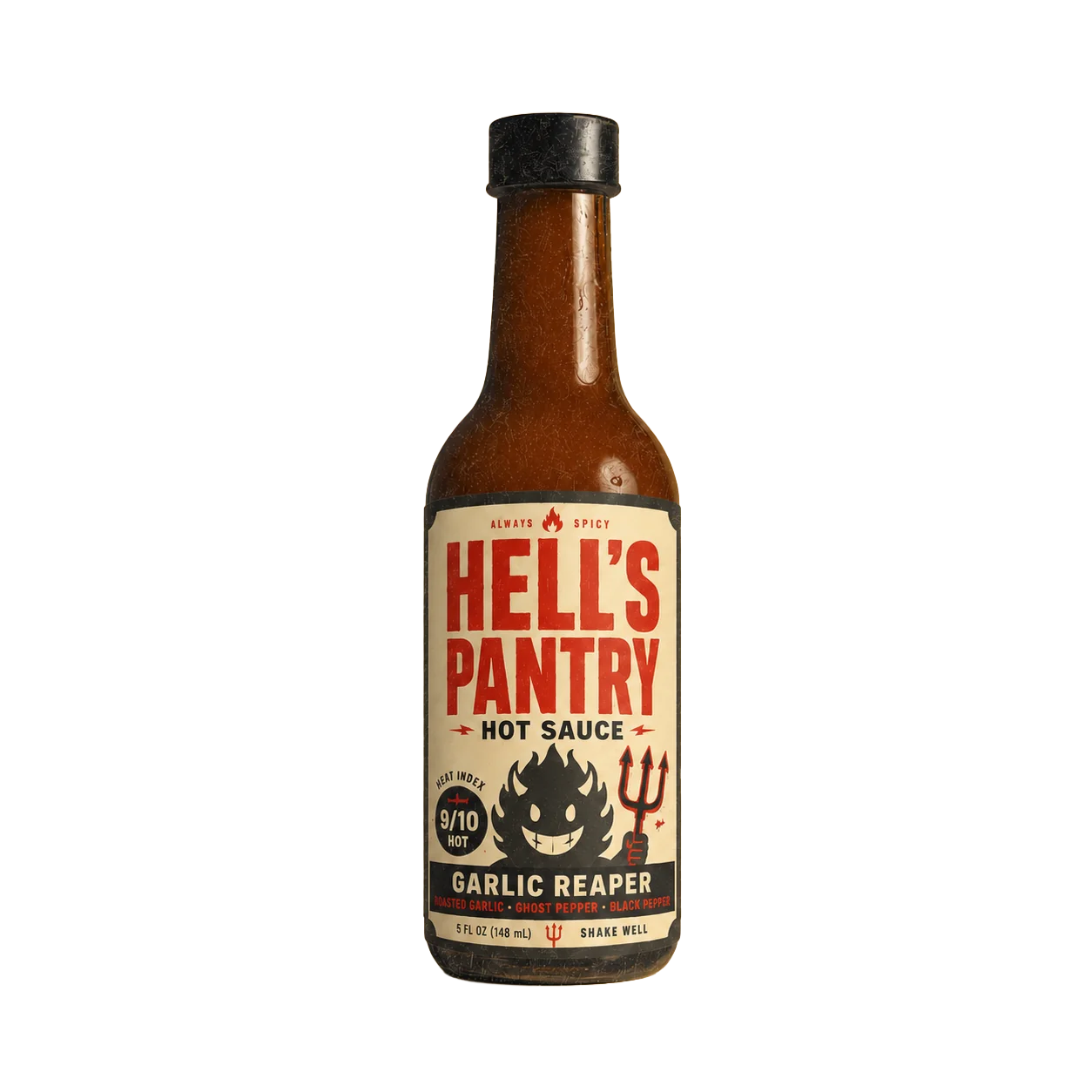 Hell's Pantry Hot Sauce Packaging - Hell's Pantry Garlic Reaper