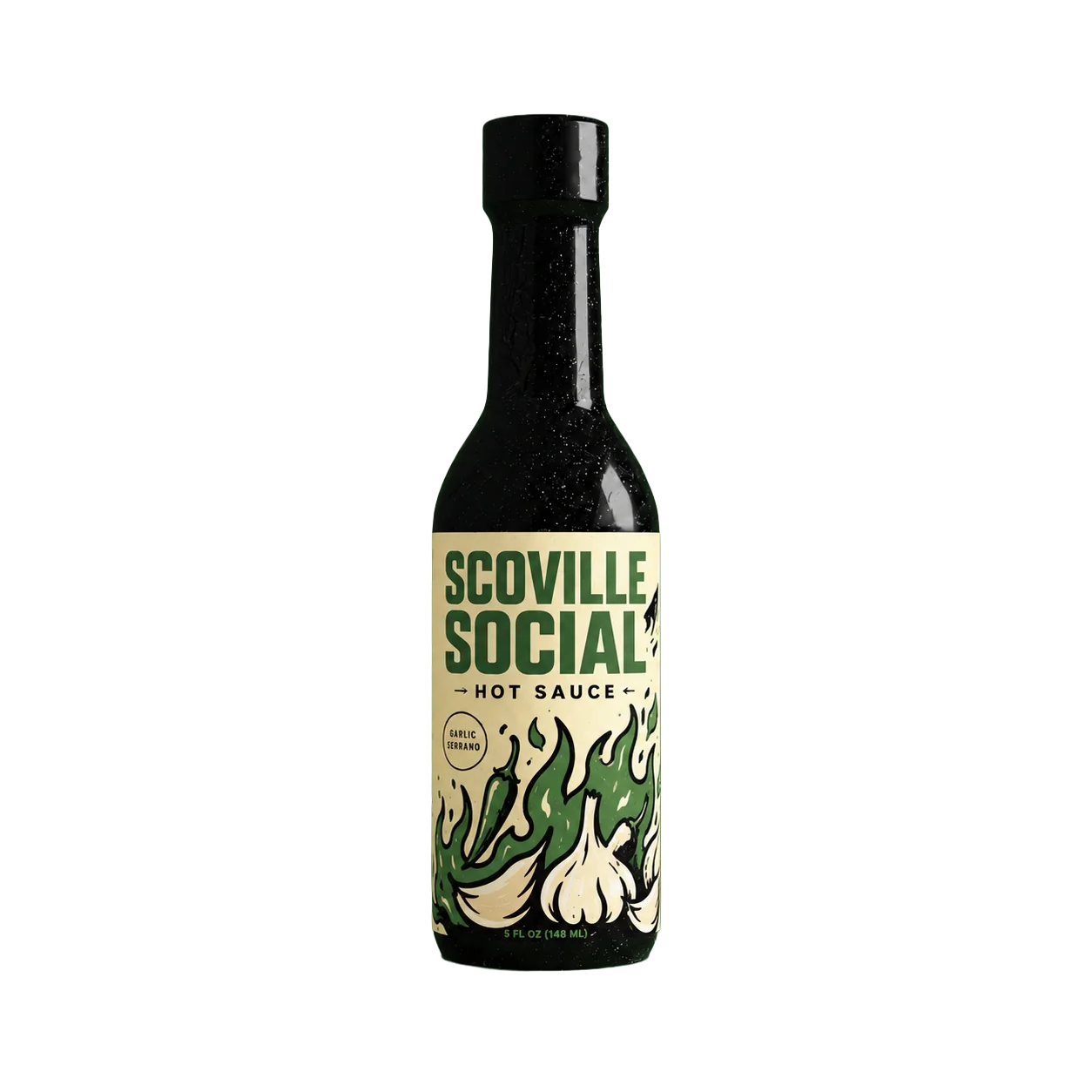 Scoville Social Hot Sauce Packaging - Scoville Social Garlic Serrano