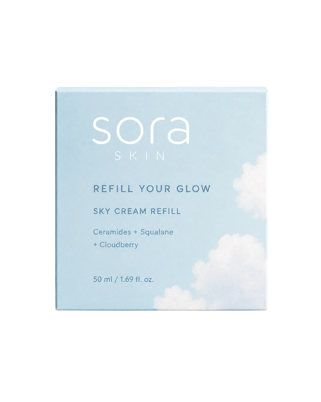 Sora Skincare Packaging - Sora Sky Cream Refill