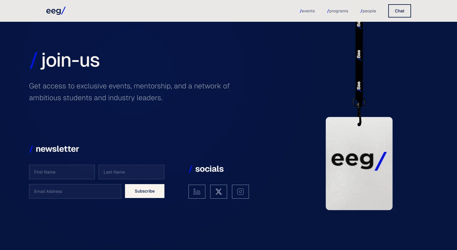 EEG Website - EEG Join Us