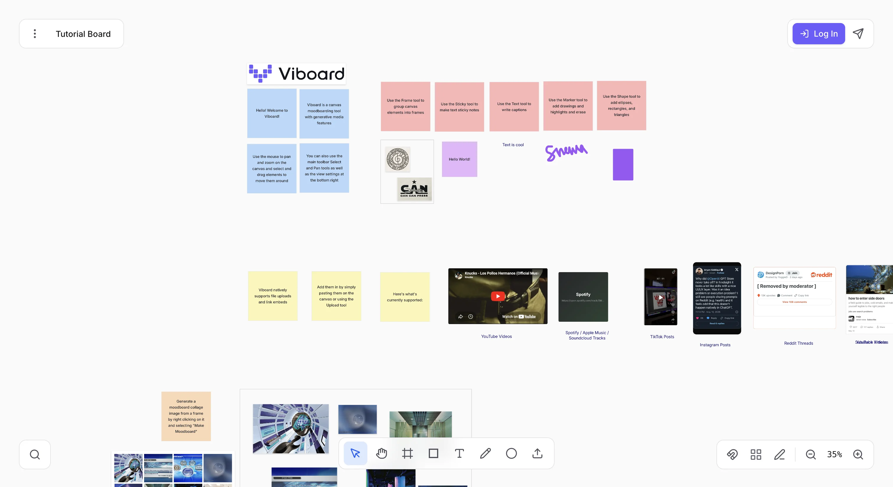 Viboard - Moodboarding web app for image generation